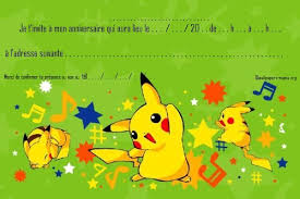 Je T Invite Pour Mon Anniv Le 28 Avril De 14 30 A 17 30 Anniversaire Pokemon Carte Invitation Anniversaire Invitation Anniversaire