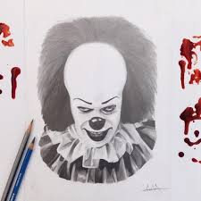 Original Pennywise The Clown Tim Curry Drawing Etsy Pennywise The Clown Poster Prints Pennywise