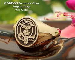 Gordon Scottish Clan Signet Ring Silver or Gold from