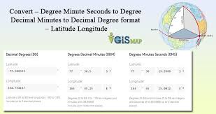 Convert Degree Minute Seconds To Degree Decimal Minutes To