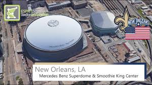 Nearly six and a half years after hurricane katrina, repairs to the home of the new orleans saints are finally complete. Mercedes Benz Superdome Smoothie King Center New Orleans Saints New Orleans Pelicans 2016 Youtube
