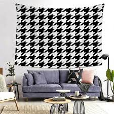 Amazon.com: IBILIU Monochrome Houndstooth Tapestry Wall Decor,classic black  and white hound tooth geometric Wall Tapestry Hanging Tapestry For Bedroom  Living Room Home Decor, 60x51 inches : Home & Kitchen