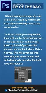 Adjust The Crop Shield S Opacity And Color Photoshop Tips Photo Editing Photoshop Photoshop Techniques