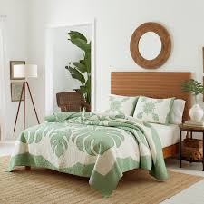 These furniture pieces are inspired by the bahamas, with clean, white lines and distinctive diamond design. Tommy Bahama Molokai Green Quilt And Sham Separates On Sale Overstock 30657842