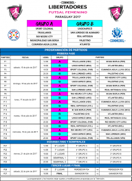 Estos feriados sólo aplican a grupos de trabajadores o diversas regiones. Calendario De Partidos De La Conmebol Libertadores De Futsal Femenino Conmebol