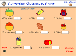 Converting Kilograms To Grams