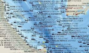 Shipwrecks Off The Delaware Coast Map Of The Week Map Of