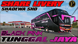 Share Livery Tunggal Jaya Black Pink Bus Ori Shadewa Shd Bussid Youtube