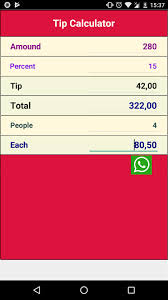 Quick tip calculation for 15% tips: Tip Calculator Tip Box For Android Apk Download