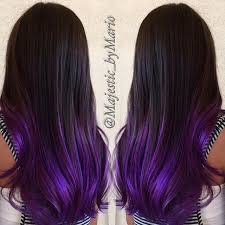 Blue ends add perfection to your look. Major Trend Alert 2017 Is All About Fluid Hair Painting Purple Ombre Hair Hair Color Purple Hair Styles