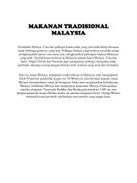 Pada akhir unit ini,murid dapat: Folio Sivik Tingkatan 1 Makanan Tradisonal Malaysia