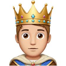 leon con corona y computadora emoji