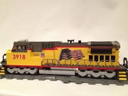 Union Pacific Dash 9 3918 A Lego Creation By Samuel Sims Lego Trains Lego Ship Lego