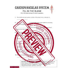 Image result for Cardiovascular Worksheets