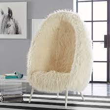furlicious faux fur ivory cave chair furry chair cave chair fluffy chair