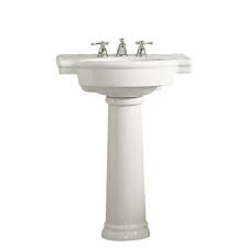 white oval bathroom pedestal sink