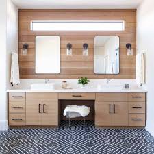 A floating bathroom vanity creates a modern, airy look. 24 Double Vanity Ideas To Try In Your Bathroom