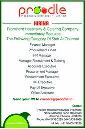 New Job Vacancy Managers Finance Hr Procurement Job Vacancy In Proodle India Has Been Published On Jobs Ads 4 Y Executive Jobs Job Ads Account Executive