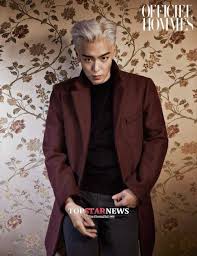 On the 6th, yg entertainment revealed a jacket cover of top with a shocking in the jacket cover, top not only has sky blue hair, but has studs as accessories on his arms and has a breathing mask to his nose. Top Bigbang New Hair T O P Bigbang Updates