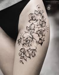 Awesome Rose Tattoos C Tattoo Artist S T E L L A T A T T O O Stellatxttoo 3 Thigh Tattoo Designs Flower Thigh Tattoos Thigh Tattoos Women