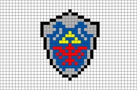 Link Shield Pixel Art Link Pixel Art Pixel Art Grid Pixel Art Pattern