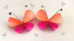 This is lots of fun. How To Make Easy Paper Butterfly Paper Crafts For School Paper Craft Butterflies Making Youtube