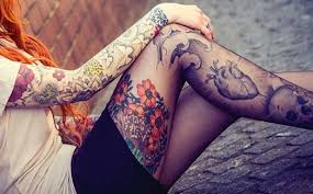 Leg sleeve tattoo by madlyne van looy #madlynevanlooy #earthdaytattoos #earthday #earthtattoo #landscapetattoo #earth #planet #landscape #land #nature #illustrative #flowers #floral #bird | by. 30 Insanely Hot Leg Sleeve Tattoos