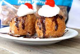 Easy Fried Ice Cream Recipe Recipe In 2020 Fried Ice Cream Ice Cream Recipes Cinnamon Roll Recipe Homemade