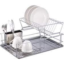 Product title white sterilite two piece sink set dish rack drainer kitchen perimeter cup holder room flatware average rating: Rubbermaid Dish Drainers Walmart Com
