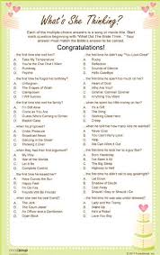 Exclusive Personalized What S She Thinking Game Bridal Shower Games Bridal Shower Bridal Games