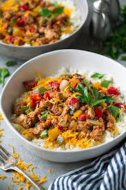 Unstuffed Pepper Bowls Made With Ground Turkey And Cauliflower Rice Cooking Classy Turkey Recipes Stuffed Peppers Ground Turkey Recipes