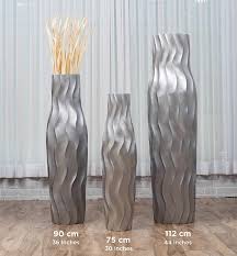 Target.com has been visited by 1m+ users in the past month Mango Wood Silver Coloured Leewadee Tall Big Floor Standing Vase For Home Decor 75 Cm Home Kitchen Home Accessories