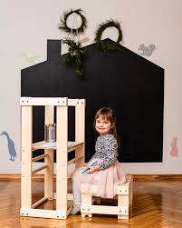 The kitchen helper stool safely and securely elevates toddlers to countertop height. Kitchen Helper Tower Table Chair All In One Toddler Safety Stool Kitchen Step Stool Mommy S Helper