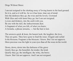 Dirge Without Music Edna St Vincent Millay Writing Poetry Poems Edna St Vincent Millay