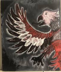 Two Headed Eagle Oil Painting On Canvas Oil Painting On Canvas Double Headed Eagle Canvas Painting
