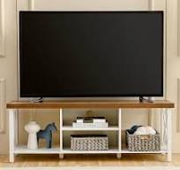 GAZHOME Suporte de TV para TV de até 65 polegadas, armário de TV com  armazenamento aberto, unidade de console de TV com prateleiras para sala de  ...