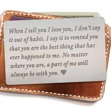 Our selection of personalized boyfriend gifts are sure to put a smile on his face. Boyfriend Gifts Engraved Wallet Inserts Permanent Engraving Anniversary Gifts For Men Buy At A Low Prices On Joom E Commerce Platform