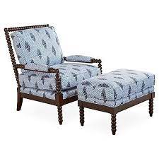 miles talbott bankwood spindle chair ottoman blue chair and ottoman spindle chair living room chairs