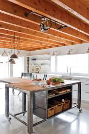 I Love This Steel Framed Island On Castors With Open Shelving Perfect For An Industri Metal Kitchen Island Industrial Style Kitchen Kitchen Island On Casters