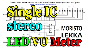 It differs in many respects from other applications on the same chip. Circuit Diagram Single Ic Stereo Led Vu Meter Lm3914 Or Lm3915 Or Lm3916 Youtube