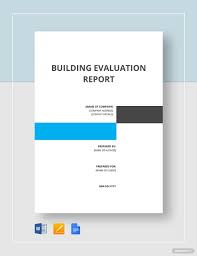 Building Evaluation Report Template Word Doc Google Docs Apple Mac Pages In 2020 Report Template Sales Report Template Templates