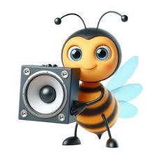 Bee Character With Audio PNG Transparent Images Free Download