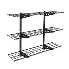 Wall Mountable Garage Shelving Garage Storage The Home Depot In 2020 Wall Mounted Shelves Steel Wall Shelves