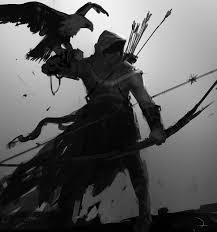Black And White Warriors Characters Bayek Senu Concept Dark Fantasy Art Fantasy Character Design Dark Fantasy