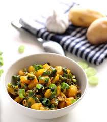 Potato Spring Onion Curry Recipe How To Make Potato Spring Onion Curry Recipe Curry Recipes Recipes East Indian Food