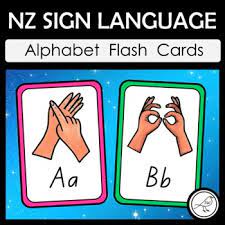 New zealand sign is a language of movement! New Zealand Sign Language Alphabet Flash Cards Tpt