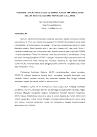 We did not find results for: Pdf Pandemik Coronavirus Covid 19 Pembelajaran Dan Pengajaran Secara Atas Talian Suatu Keperluan Di Malaysia