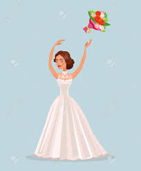 Maybe you would like to learn more about one of these? Happy Woman Bride Character Throwing Bouquet Flowers In Wedding Vector Flat Cartoon Illustration Royalty Free Cliparts Vectors And Stock Illustration Image 75020234