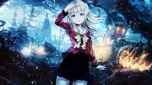 Anime Charlotte Charlotte Anime White Hair Blue Eyes School Uniform Wallpaper Charlotte Anime Charlotte Wallpaper Anime