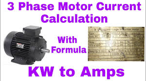 how to calculate 3 phase motor full load current in hindi 3 phase amp calculation yk electrical